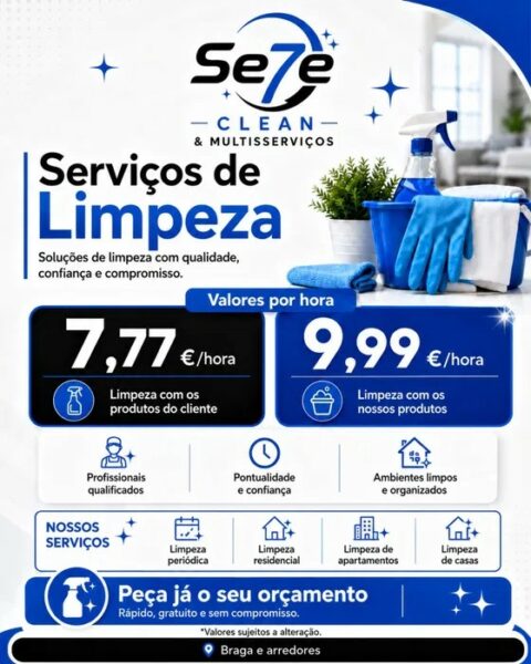 Limpeza Doméstica Profissional em Braga